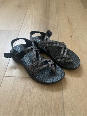 Chaco Women's Braided Strap Sandals - Black and Gray 8
